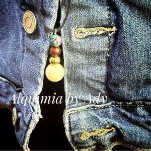 Cord Galore Necklace – Zoisite, Gold Accents, Artisan Suede Pendant